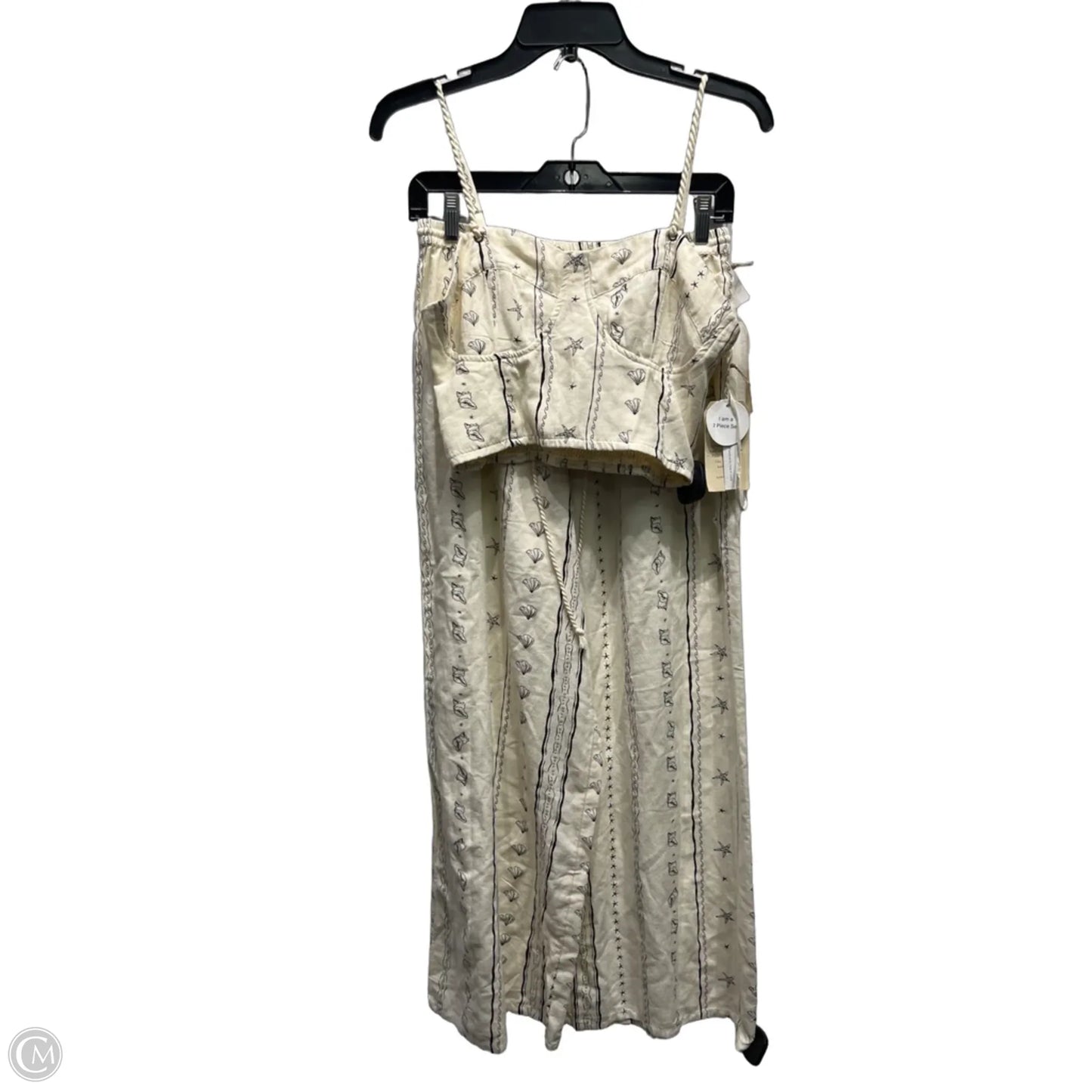 Pants Set 2pc By midnight sky In Black & Cream, Size: M