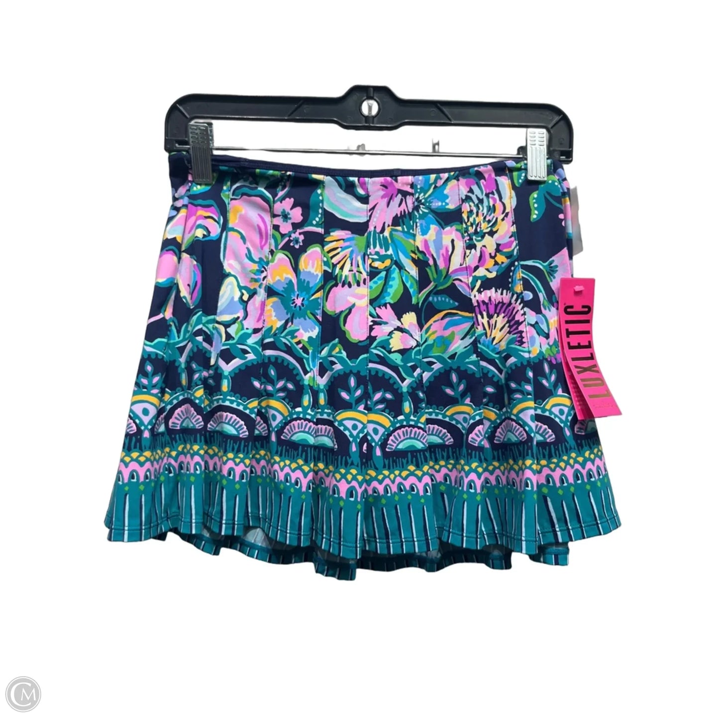 Skort Designer By Lilly Pulitzer In Green & Purple, Size: Xs
