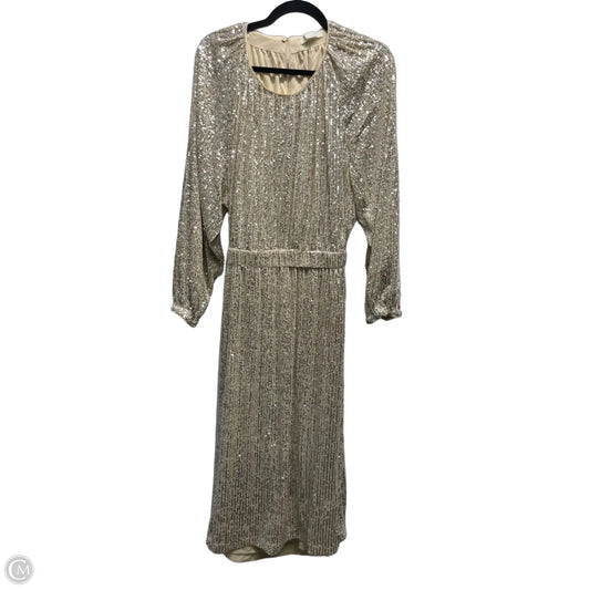 Dress Party Long By H&m In Silver, Size: M