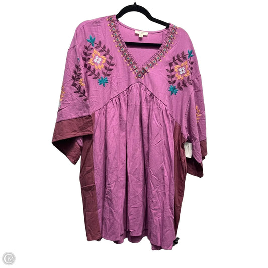 Tunic Short Sleeve By Easel In Purple, Size: S