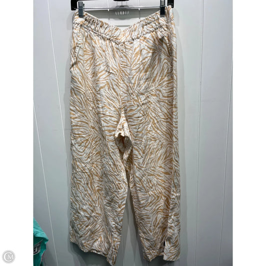 Pants Linen By Cynthia Rowley In Tan & White, Size: L
