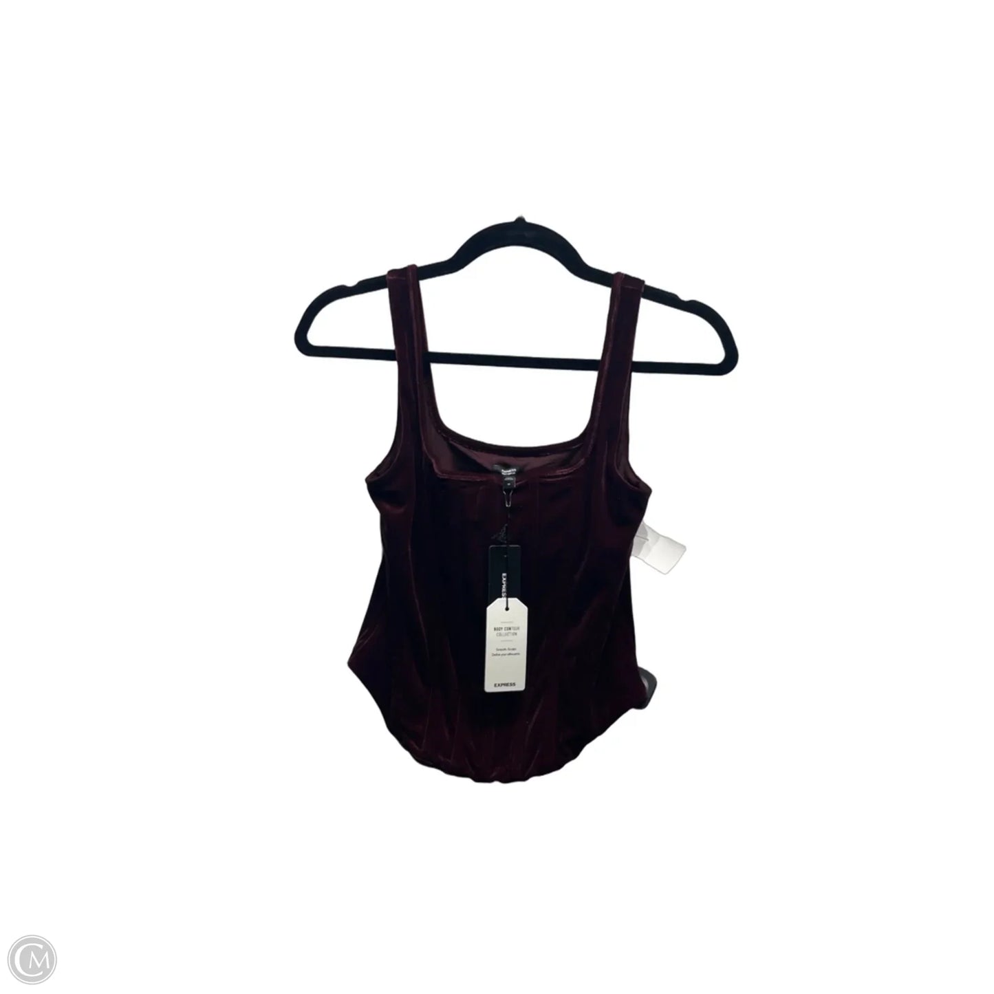 Top Sleeveless By Express In Maroon, Size: M