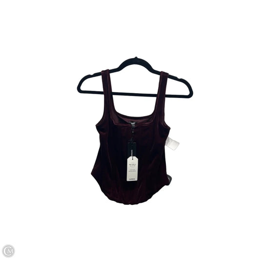 Top Sleeveless By Express In Maroon, Size: M