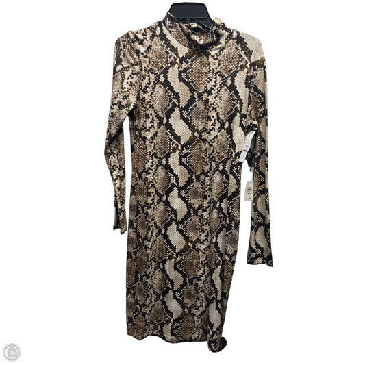 Dress Casual Short By Leith In Brown & Cream, Size: M