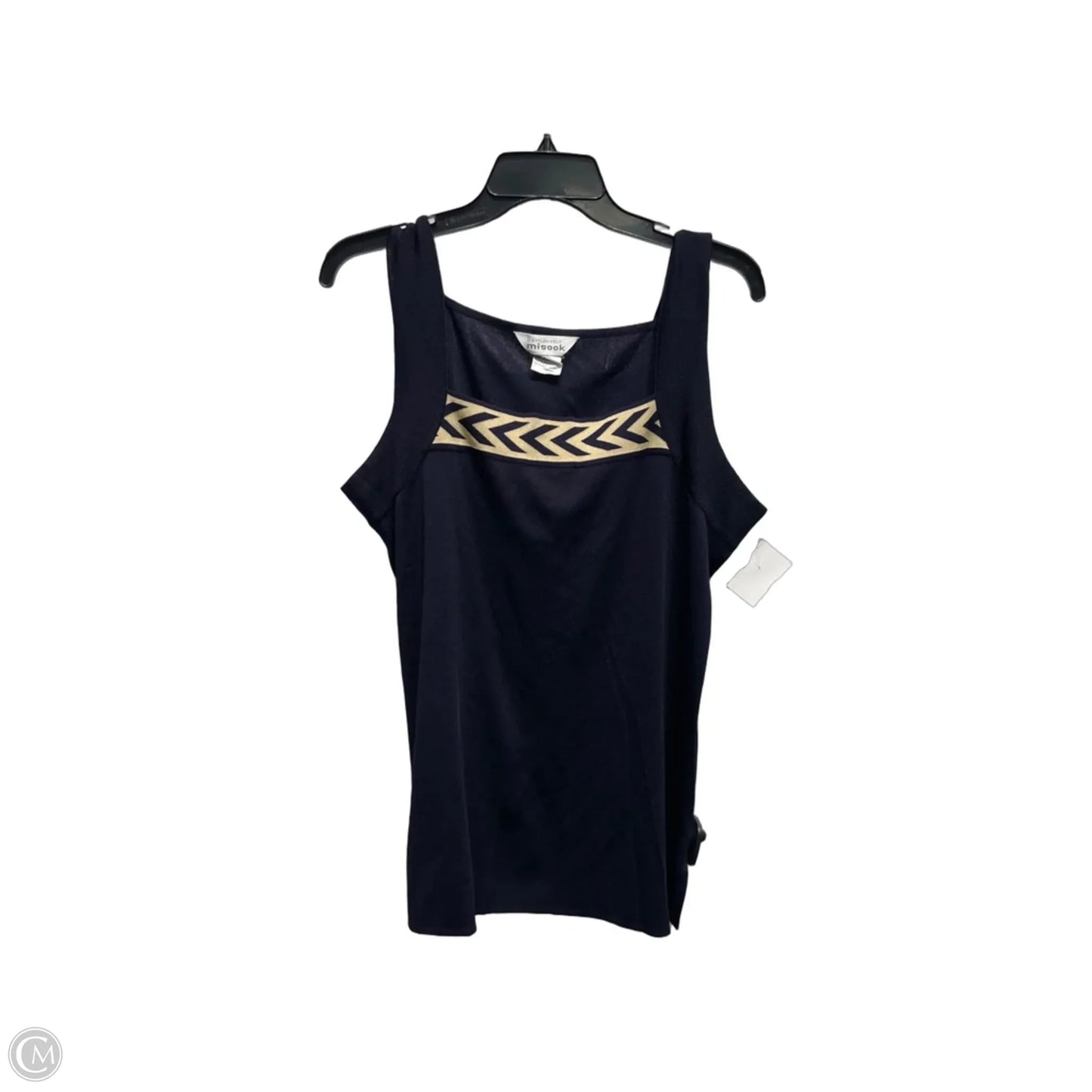 Top Sleeveless By Misook In Navy, Size: L