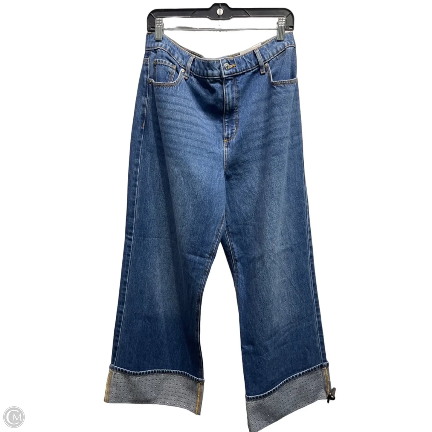 Jeans Wide Leg By Loft In Blue Denim, Size: 10