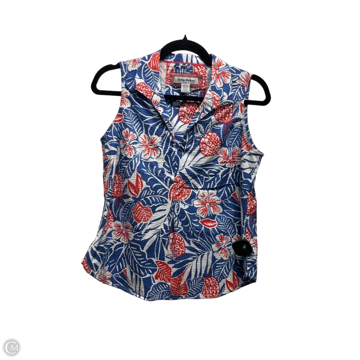 Top Sleeveless By Tommy Bahama In Blue Red & White, Size: Xs