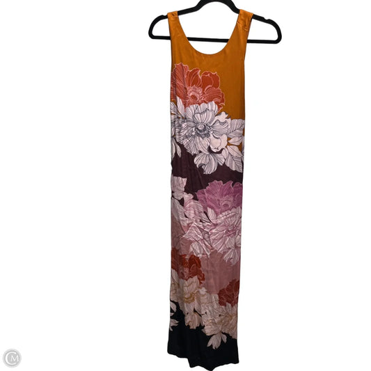 Dress Casual Midi By Maeve In Orange & Purple, Size: S
