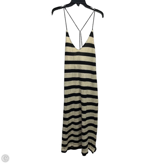 Dress Casual Midi By Atelier In Black & Cream, Size: S