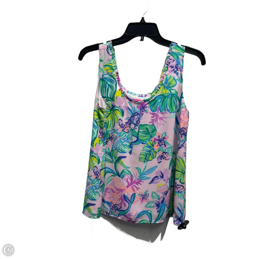 Top Sleeveless Designer By Lilly Pulitzer In Green & Purple, Size: Xs
