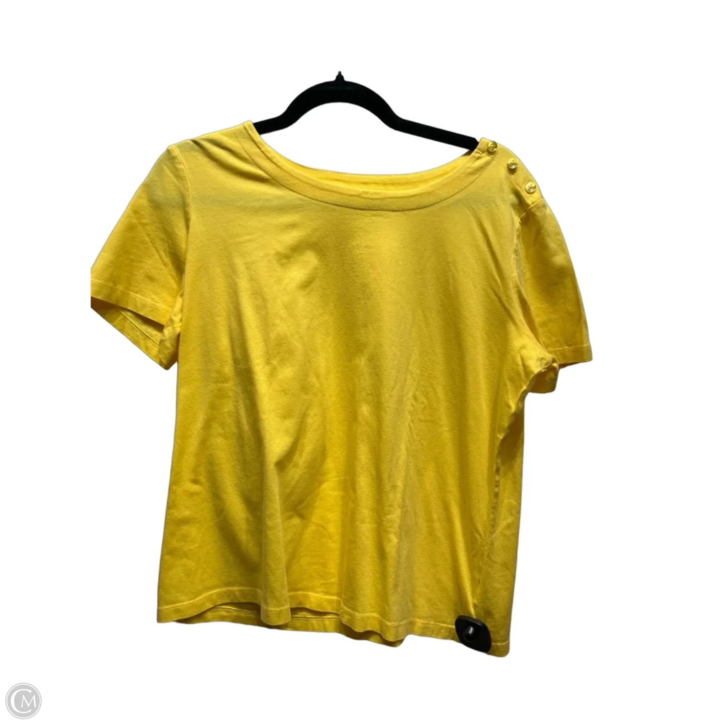 Top Short Sleeve By Coral Bay In Yellow, Size: Lp