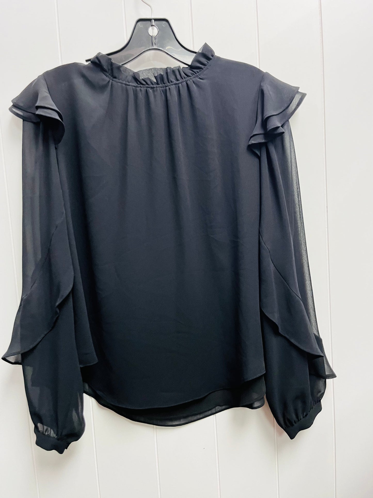 Top Long Sleeve By Ann Taylor In Black, Size: S