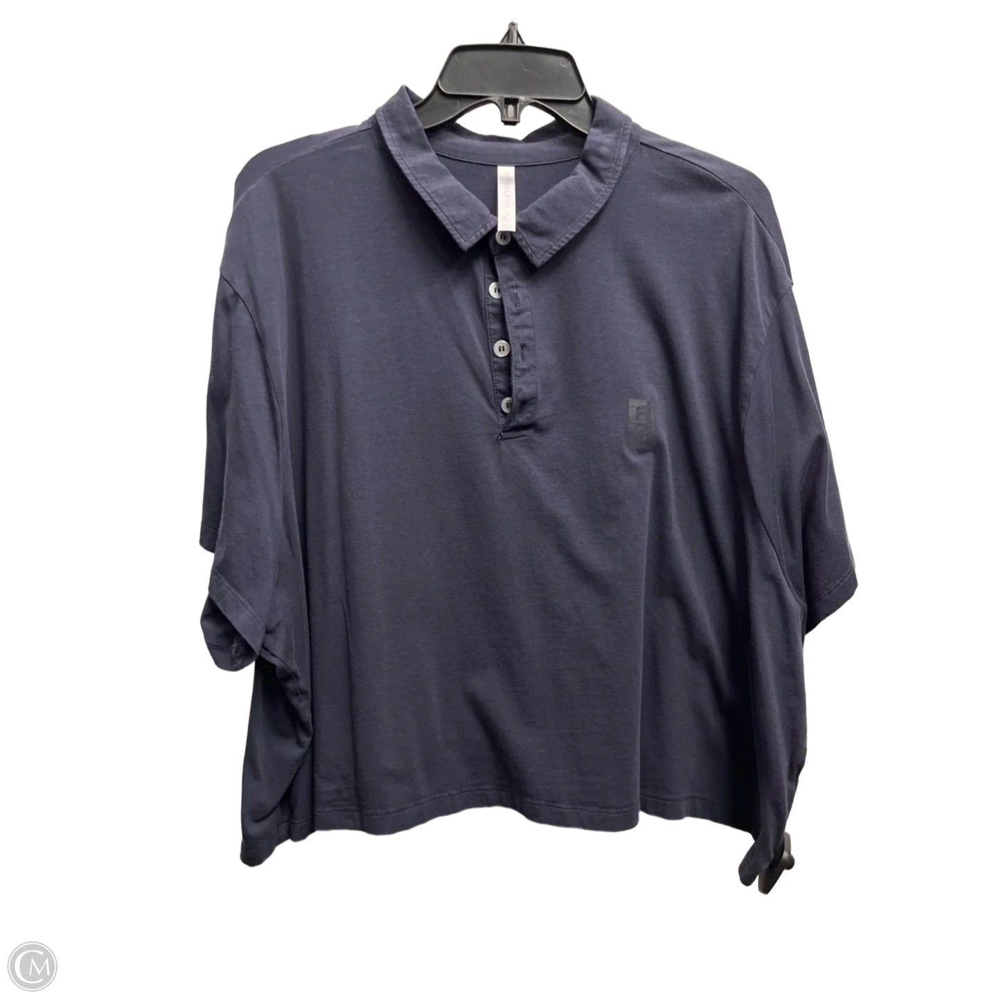 Athletic Top Short Sleeve By Fabletics In Navy, Size: 3x