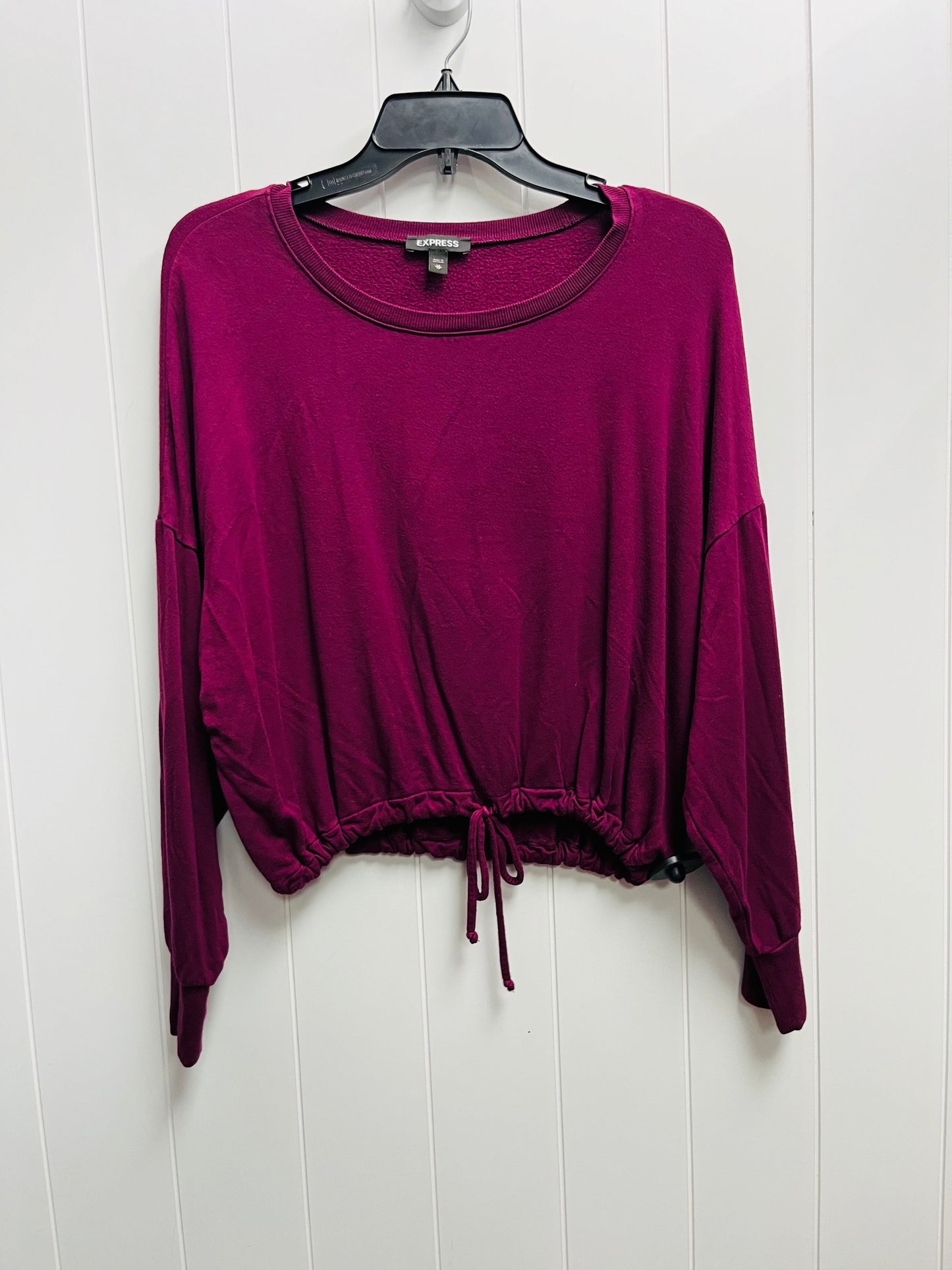 Top Long Sleeve By Express In Purple, Size: Xs