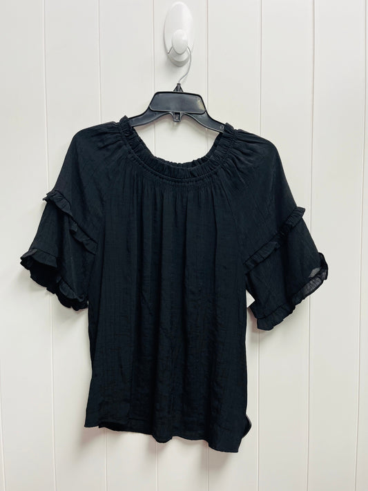 Black Top Short Sleeve Nanette By Nanette Lepore, Size M