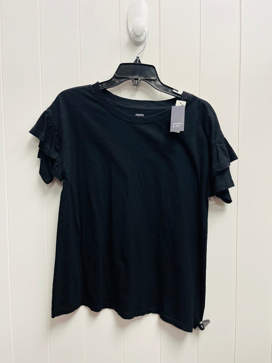Black Top Short Sleeve Basic Crown And Ivy, Size M