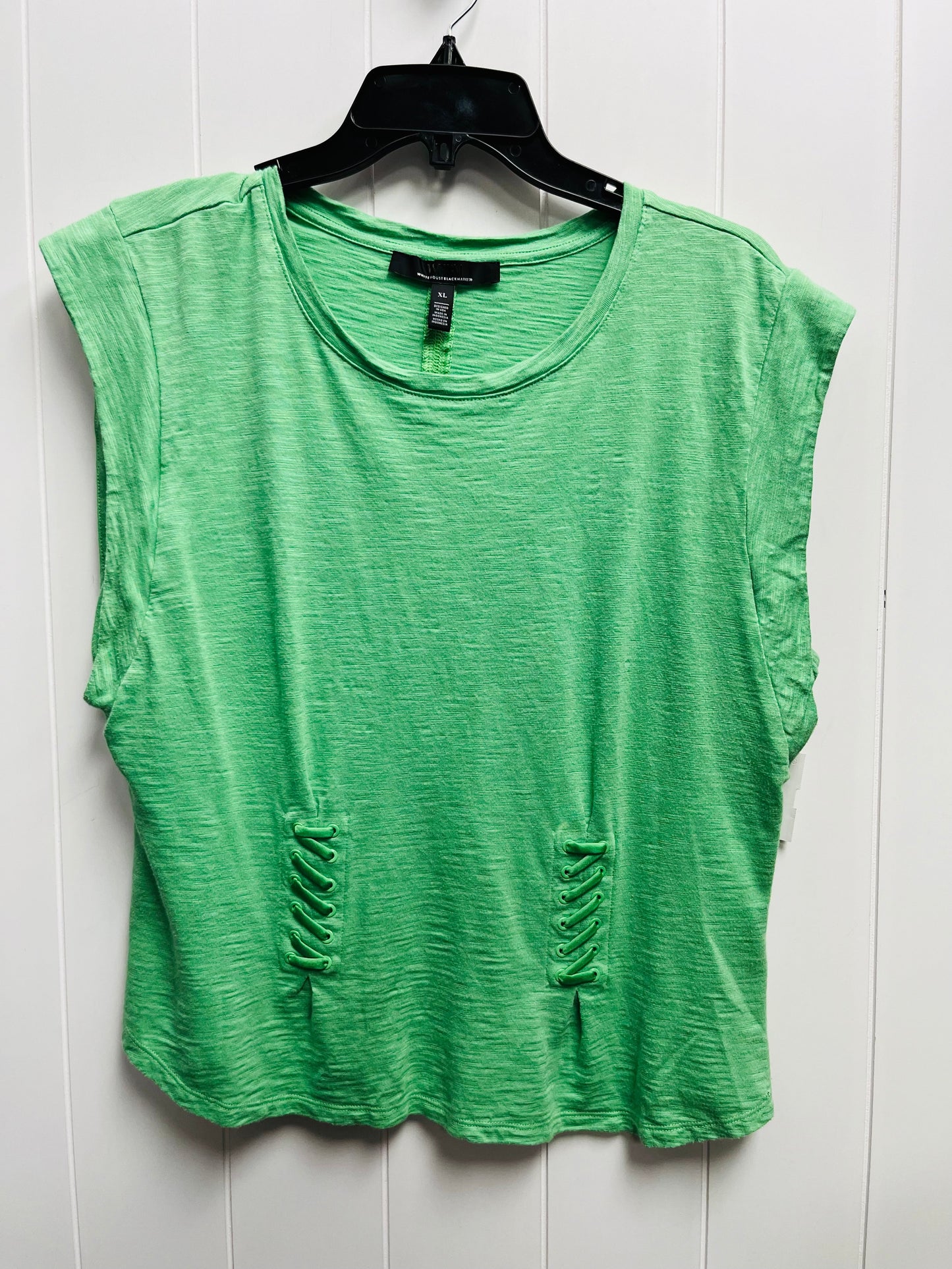 Green Top Short Sleeve White House Black Market, Size Xl