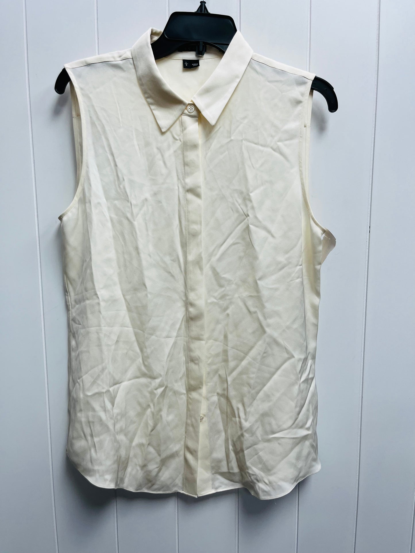 Cream Top Sleeveless Theory, Size Large