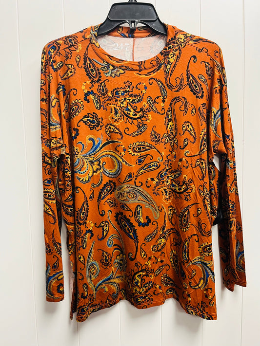 Top Long Sleeve By Maurices In Orange, Size: S