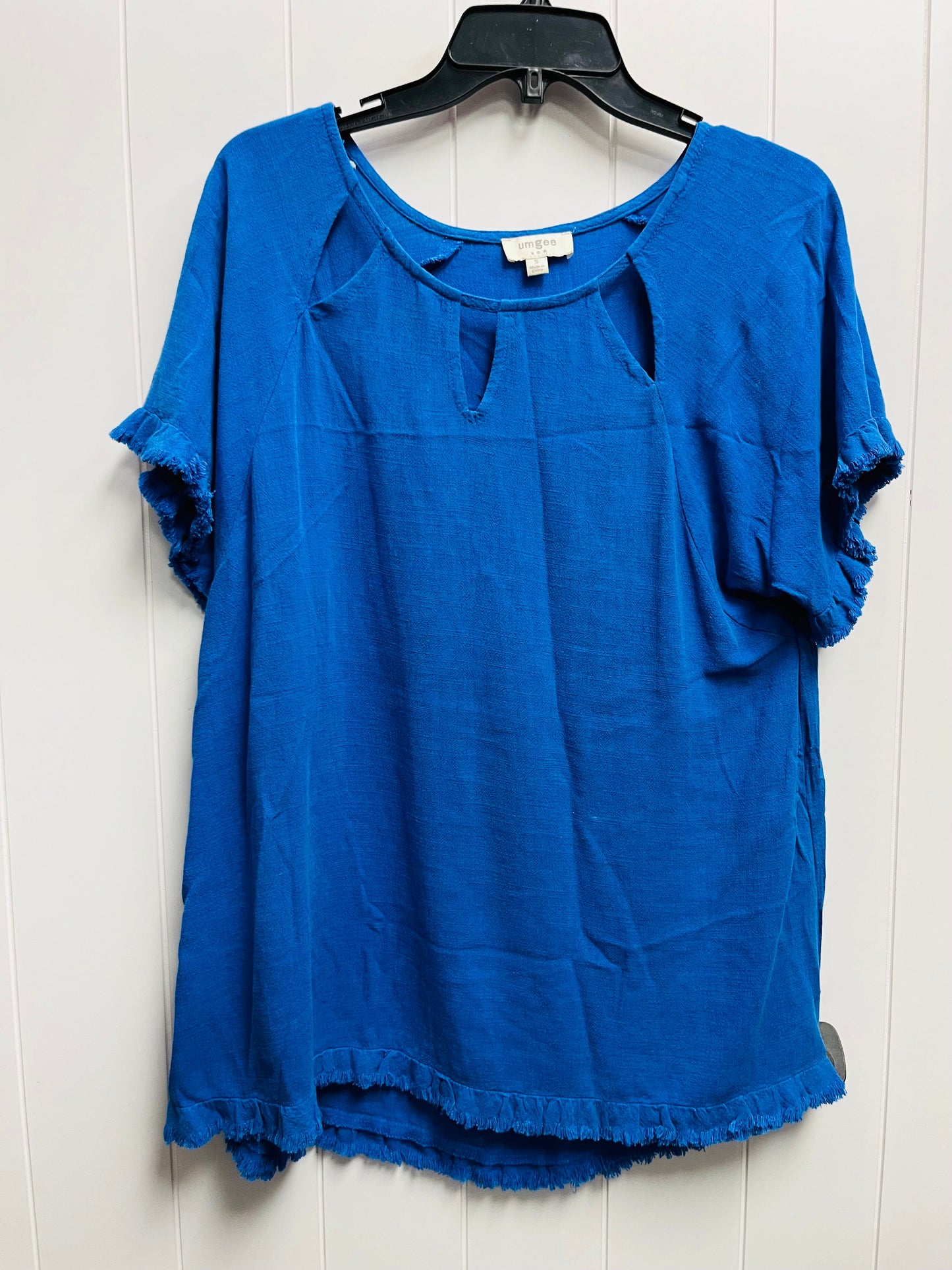Blue Top Short Sleeve Umgee, Size S