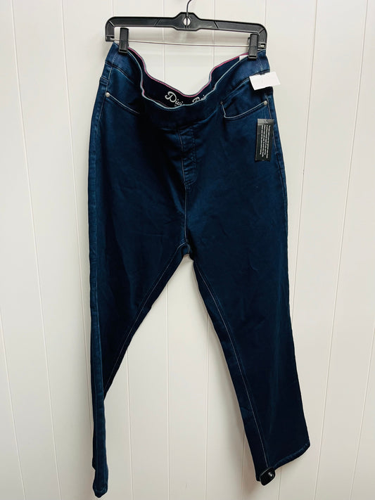 Jeans Straight By Isaac Mizrahi Live Qvc In Blue Denim, Size: 20