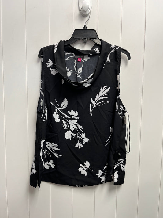 Top Sleeveless By Vince Camuto In Black & White, Size: Xl