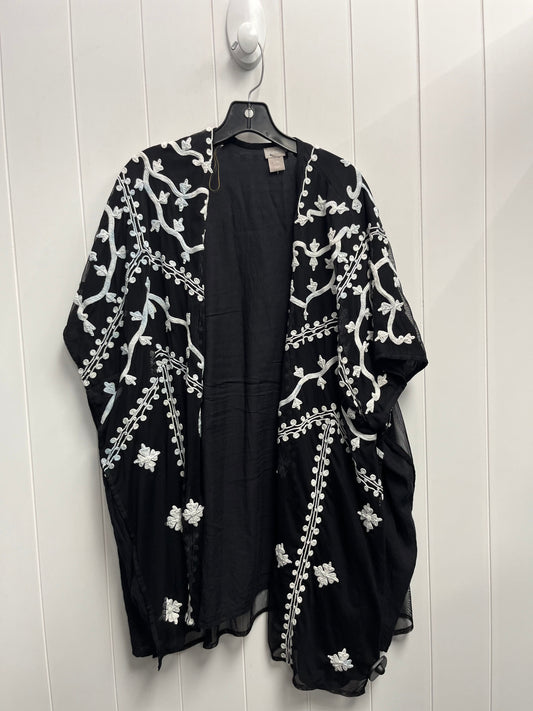 Kimono By Chicos In Black & White, Size: 1x