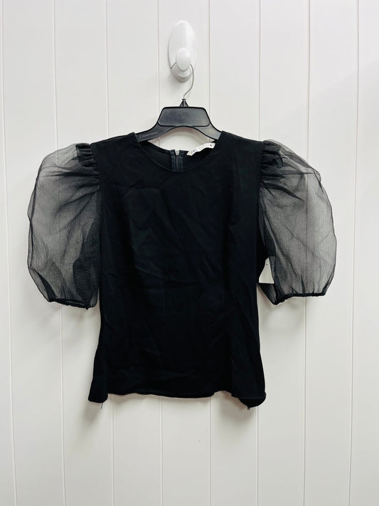 Top Short Sleeve By Zara In Black, Size: L