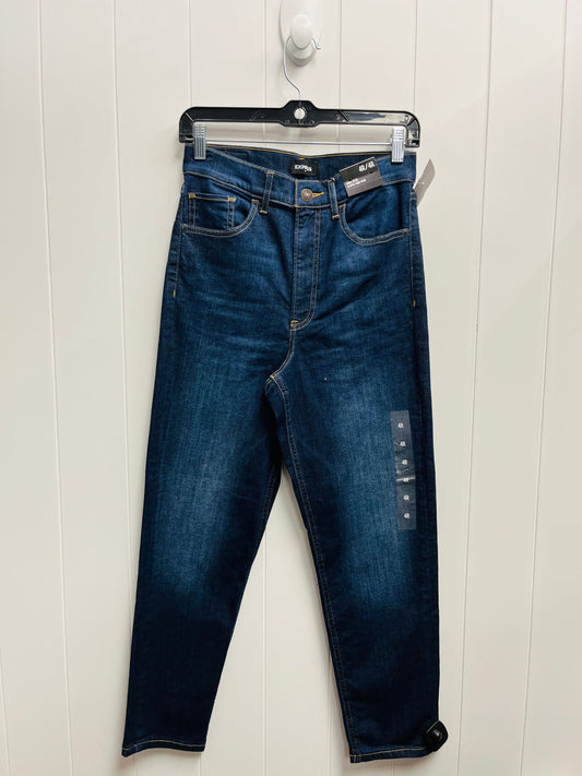 Jeans Straight By Express In Blue Denim, Size: 4