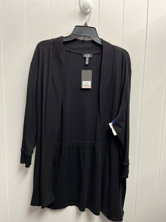 Sweater Cardigan By Jones New York In Black, Size: 2x