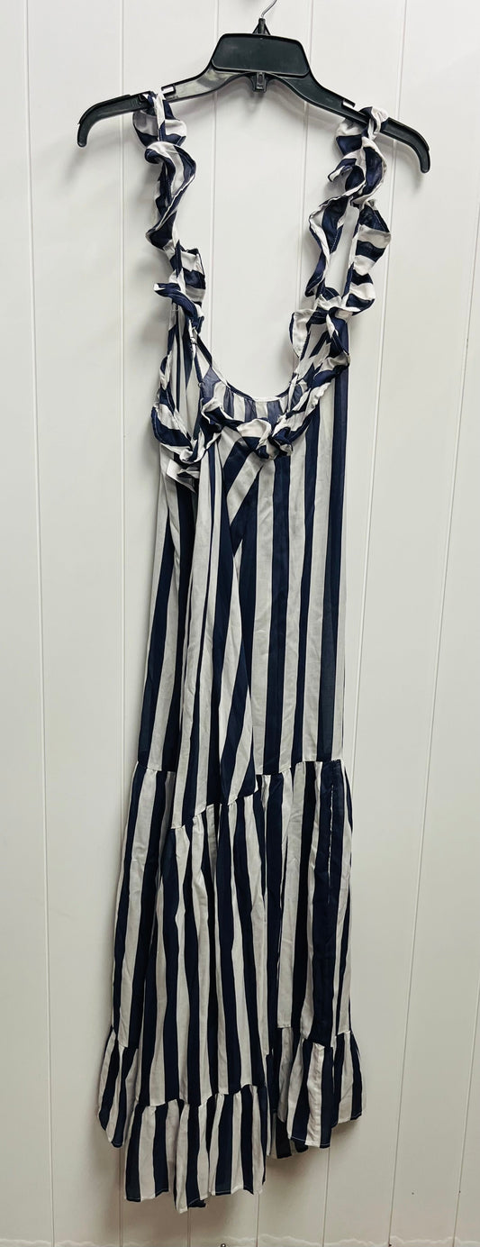 Dress Casual Maxi By Anthropologie In Blue & White, Size: Xl