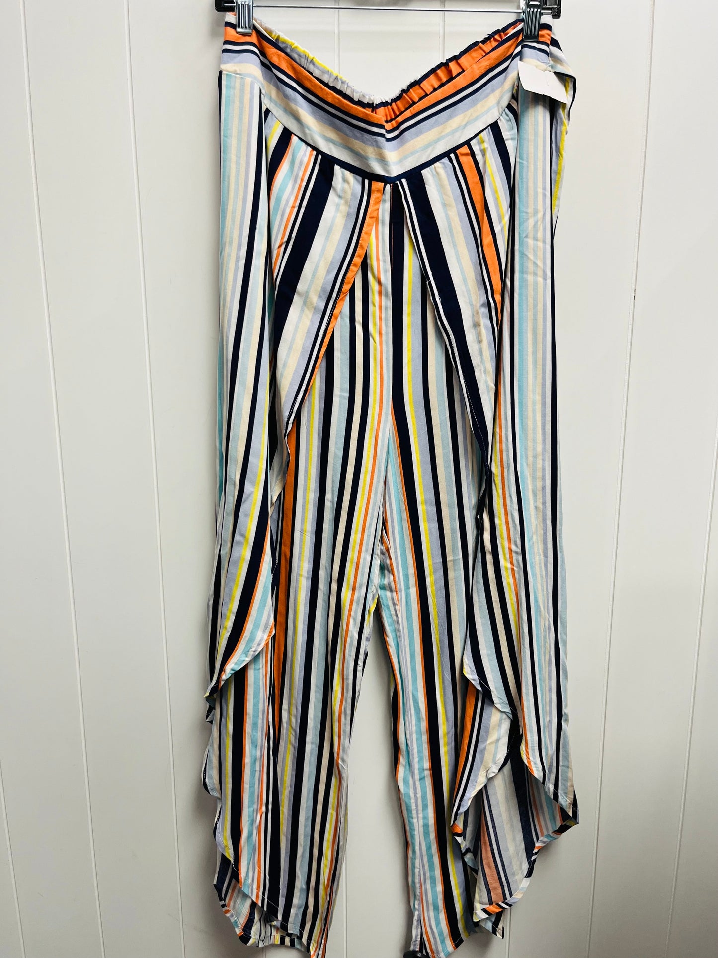 Pants Wide Leg By New Look In Blue & Orange, Size: Xl