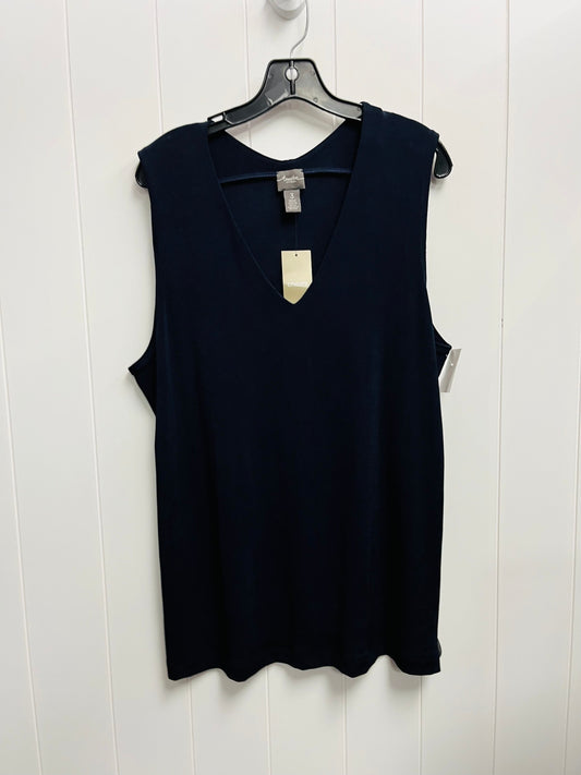 Top Sleeveless By Chicos In Navy, Size: Xl