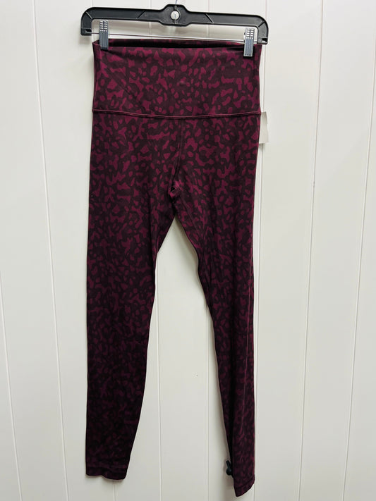 Athletic Leggings By Lululemon In Red, Size: 6