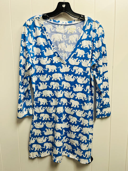 Dress Designer By Lilly Pulitzer In Blue & White, Size: M