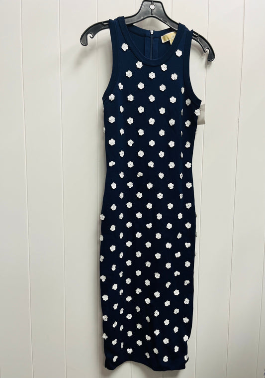 Dress Casual Midi By Michael By Michael Kors In Navy, Size: Xs