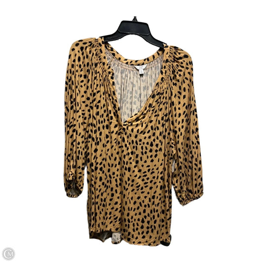 Top Long Sleeve By Crown And Ivy In Animal Print, Size: 2x