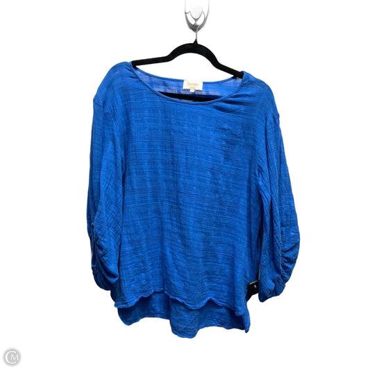 Top Long Sleeve By Laundry In Blue, Size: L