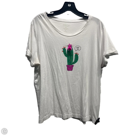 Top Short Sleeve Designer By Kate Spade In White, Size: Xl