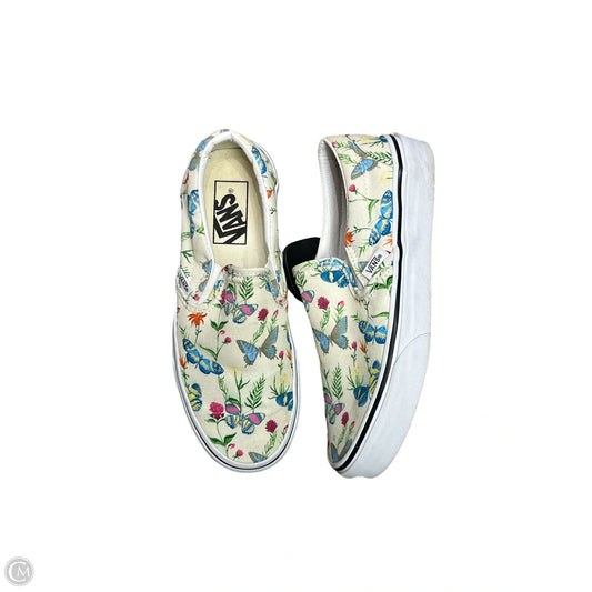 Shoes Flats By Vans In Cream, Size: 6.5