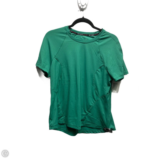 Athletic Top Short Sleeve By Spyder In Green, Size: L