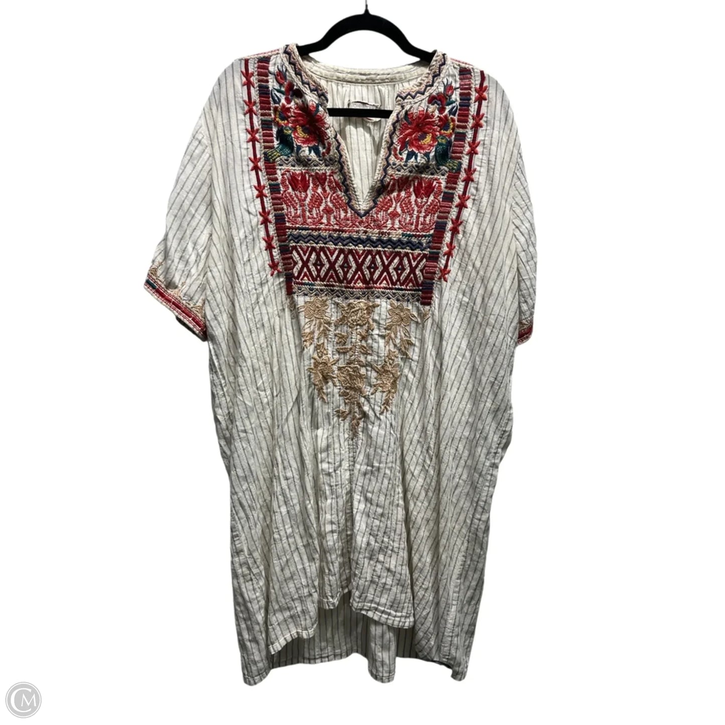 Dress Casual Short By Johnny Was In Blue & Red, Size: Xl