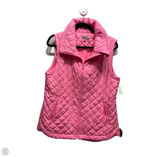 Vest Puffer & Quilted By Talbots In Pink, Size: M