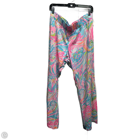 Pants Designer By Lilly Pulitzer In Blue & Pink, Size: Xl