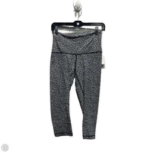 Athletic Capris By Lululemon In Black & White, Size: 8
