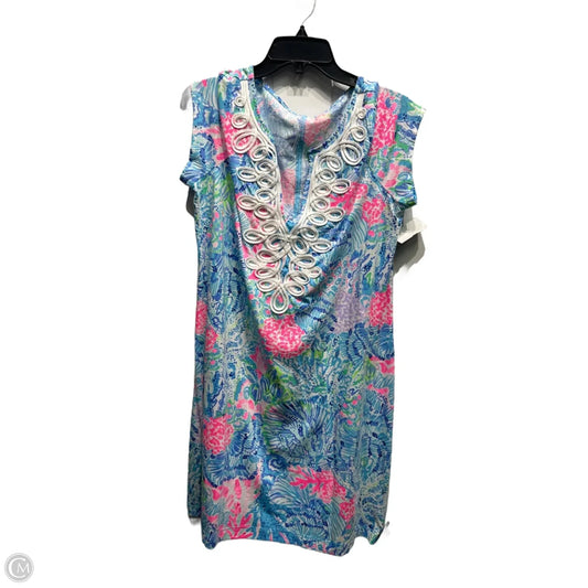 Dress Designer By Lilly Pulitzer In Blue & Pink, Size: Xl