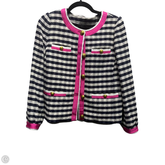 Blazer By J. Crew In Blue & White, Size: 10