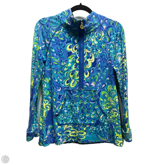 Top Long Sleeve Designer By Lilly Pulitzer In Blue & Green, Size: S