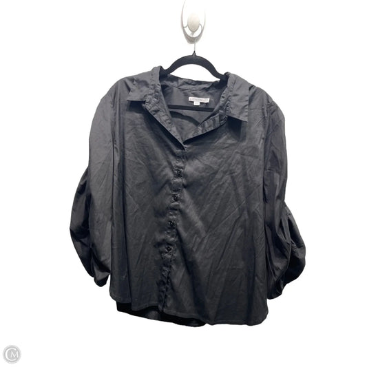 Top Long Sleeve By Chicos In Black, Size: 1x