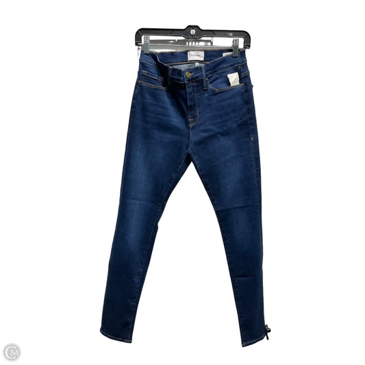 Jeans Skinny By Frame In Blue Denim, Size: 6